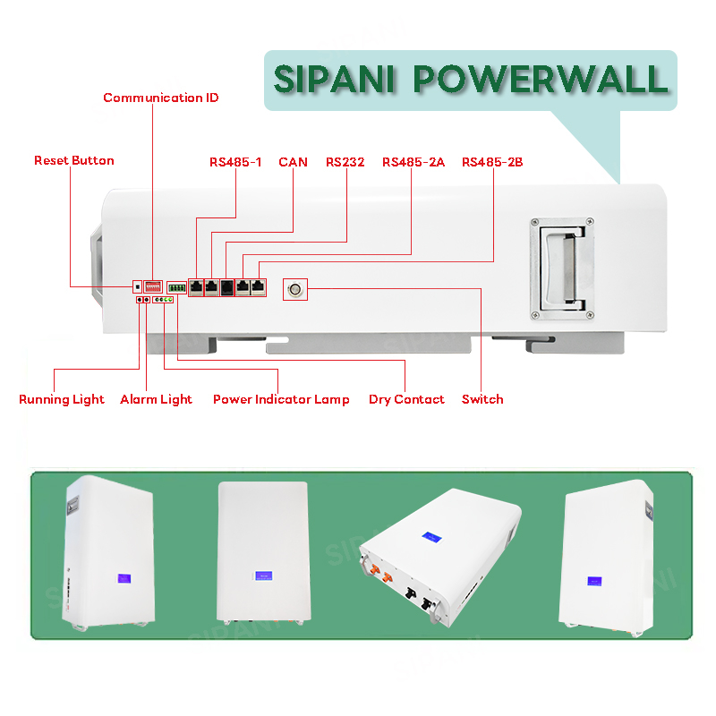 48 Volt 100Ah 200Ah Lithium Ion Battery 5kwh 10kwh Powerwall Home 48v ...