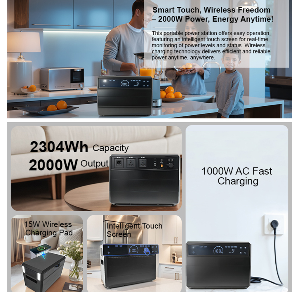 Hot Selling 300W 500W 1000W 2000W 3000w 5000w 192wh 384wh 1280wh 2304wh 2560Wh 5120Wh Solar Generator Backup Emergency Camping Outdoor Mobile Portable Power Station