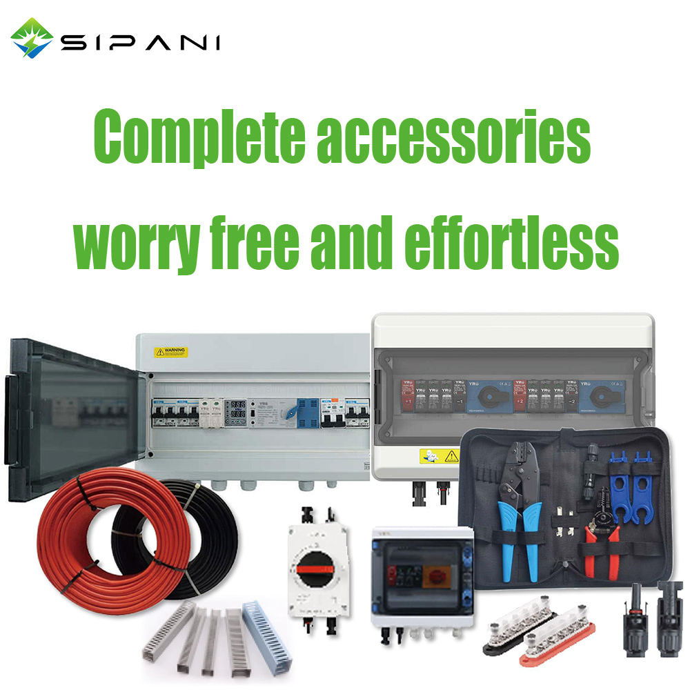 SIPANI 5kw 10kw 15kw 20kw 25kw Solar Power System Home 25kwh Lifepo4 Battery Solar Panel Energy Systems