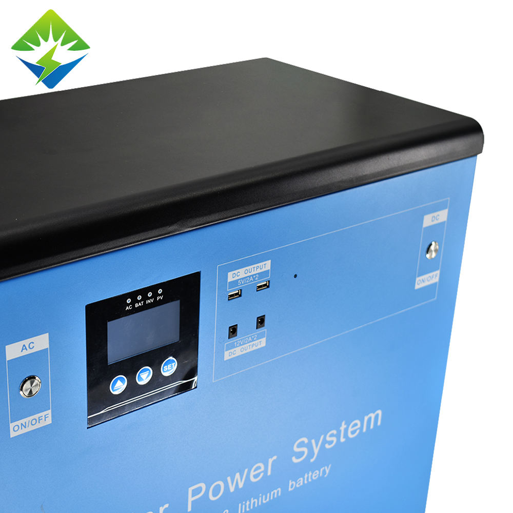 1550wh Emergency Solar Power Generator Backup Lithium Solar System 1500w 110/220v Ac Mppt Inverter Outlet Portable Power Station