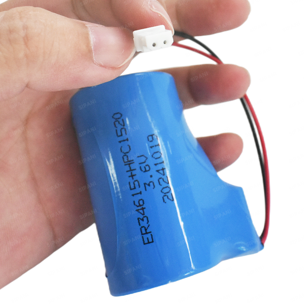 High Specific Energy Lithium Thionyl Chloride Battery Pack 3.6V 19Ah Li-SOCL2 Primary Cell ER34615+HPC1520