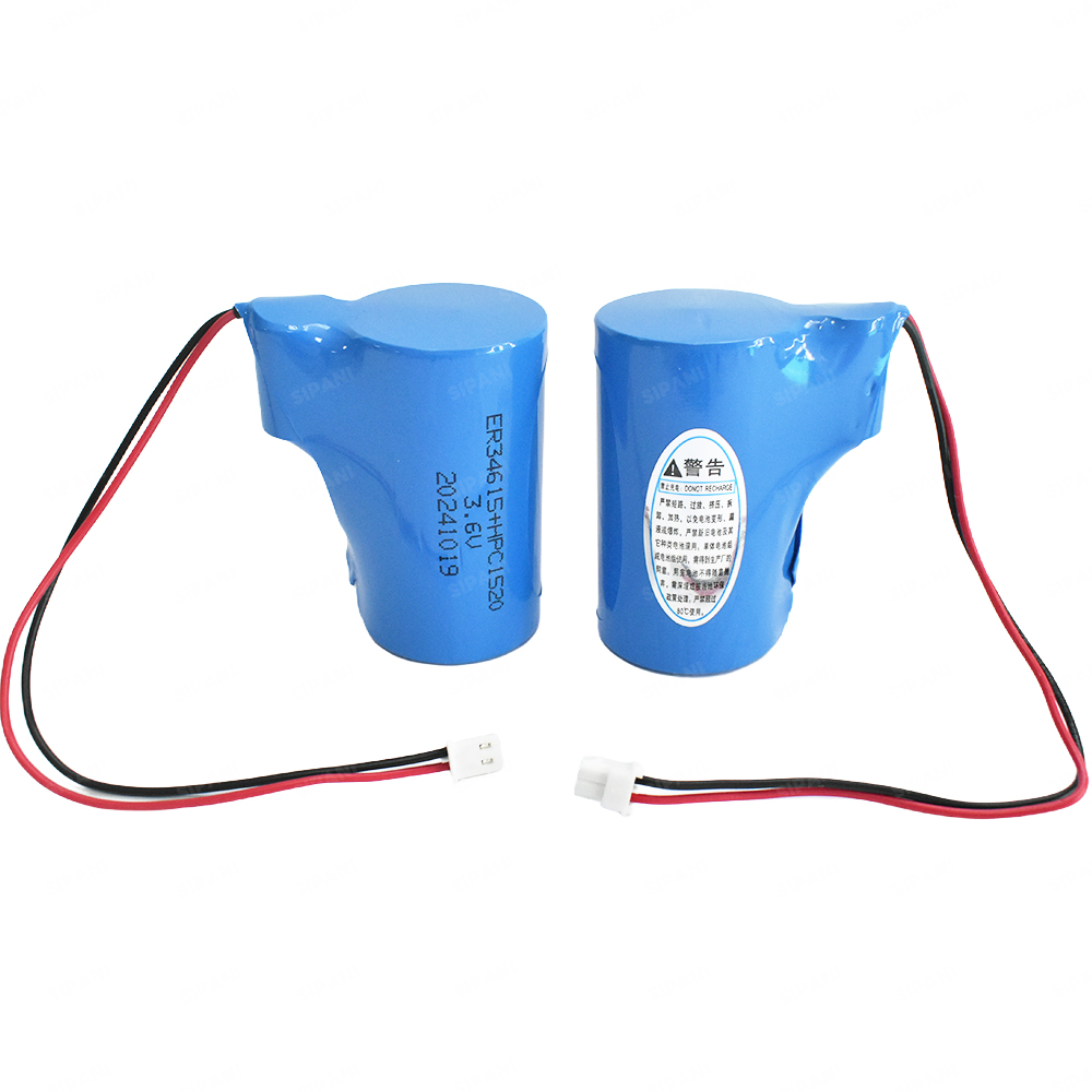 High Specific Energy Lithium Thionyl Chloride Battery Pack 3.6V 19Ah Li-SOCL2 Primary Cell ER34615+HPC1520
