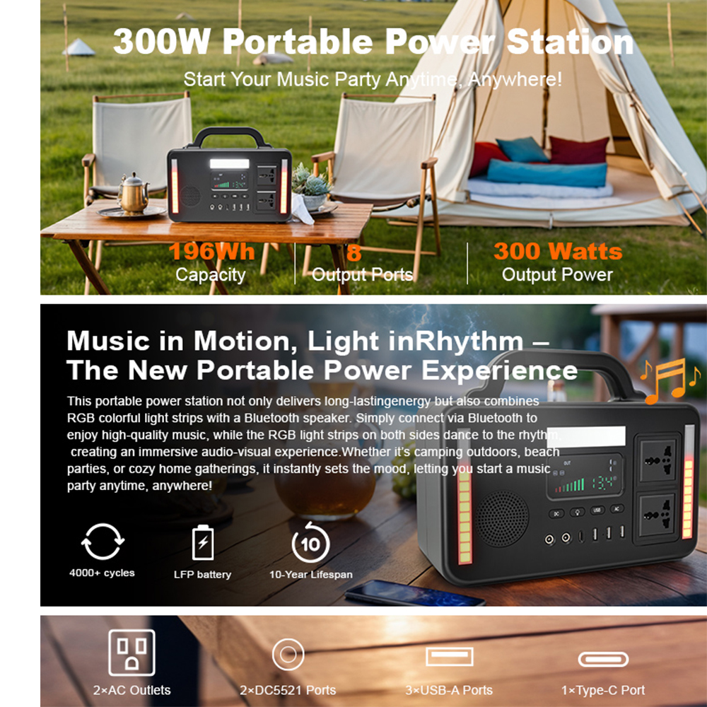 Hot Selling 300W 500W 1000W 2000W 3000w 5000w 192wh 384wh 1280wh 2304wh 2560Wh 5120Wh Solar Generator Backup Emergency Camping Outdoor Mobile Portable Power Station