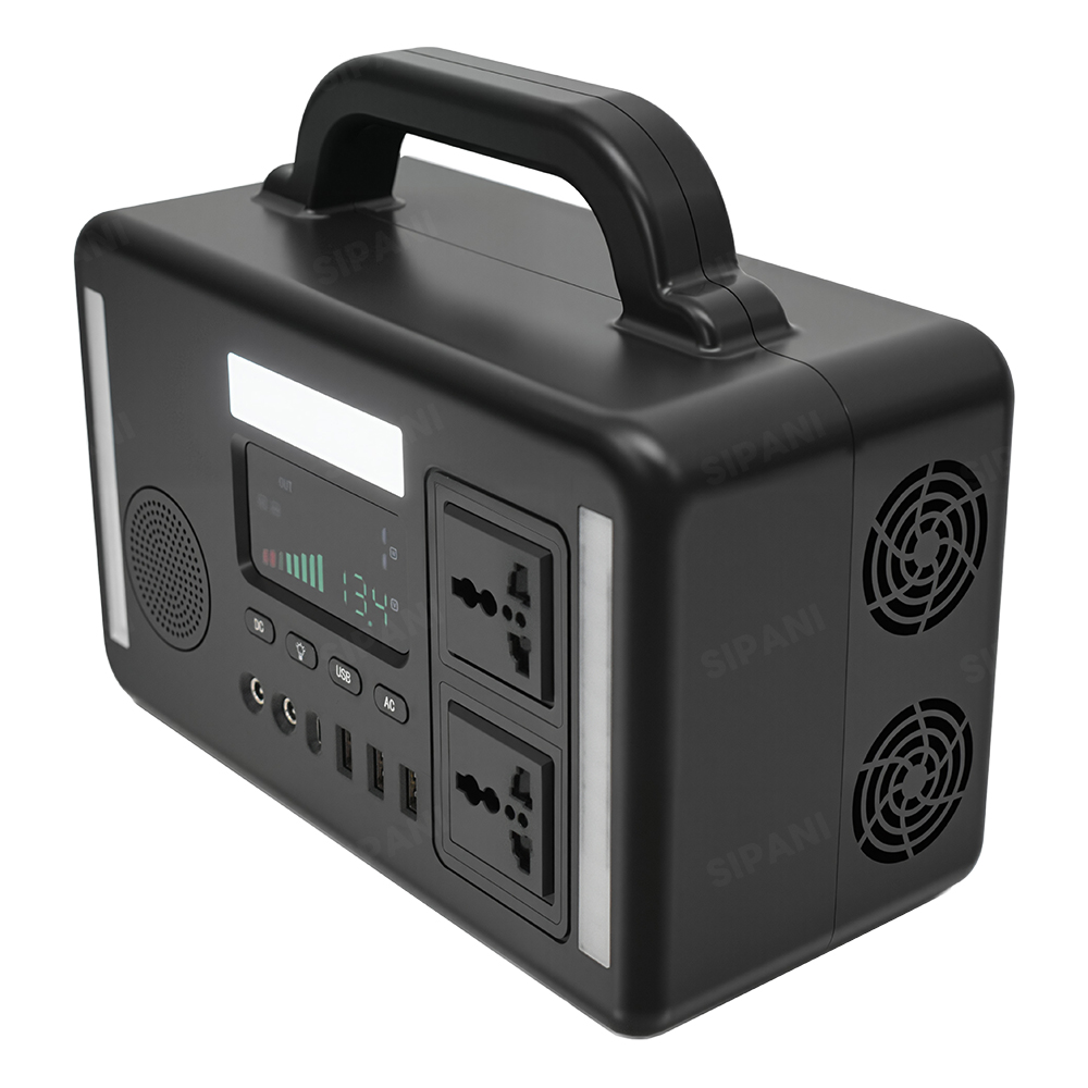 Portable Power Station 300W Power Bank with AC Outlet 216Wh Solar Generator with LED Light Bluetooth Speaker Portable Generators Battery Backup Power Supply for Outdoor Camping Travel Emergency