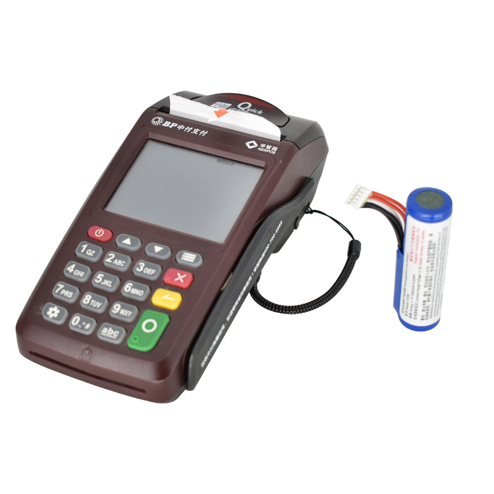 Hot Sale 3.7volt 7.4v 2600mah 2800mah Rechargeable Pos Terminal Machine Battery for POS Machine EDC Card Swipe Machine