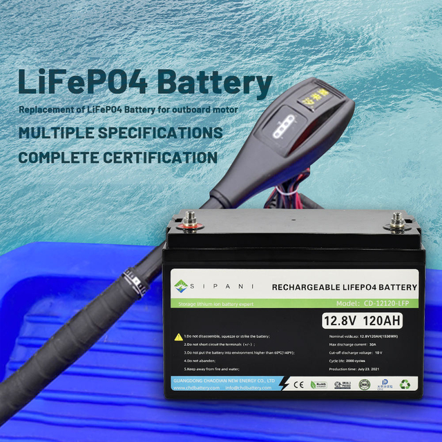 12v 24v 36v 48v Lifepo4 50ah 60ah 100ah Lithium Battery Pack Lifepo4 for Electric Marine Boat Propeller Outboat Motor Trolling