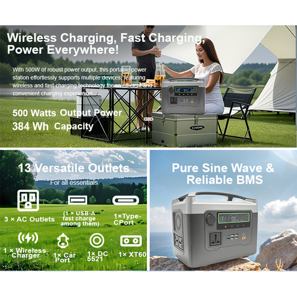 SIPANI Portable Power Station 500W 432wh Portable Power Generator