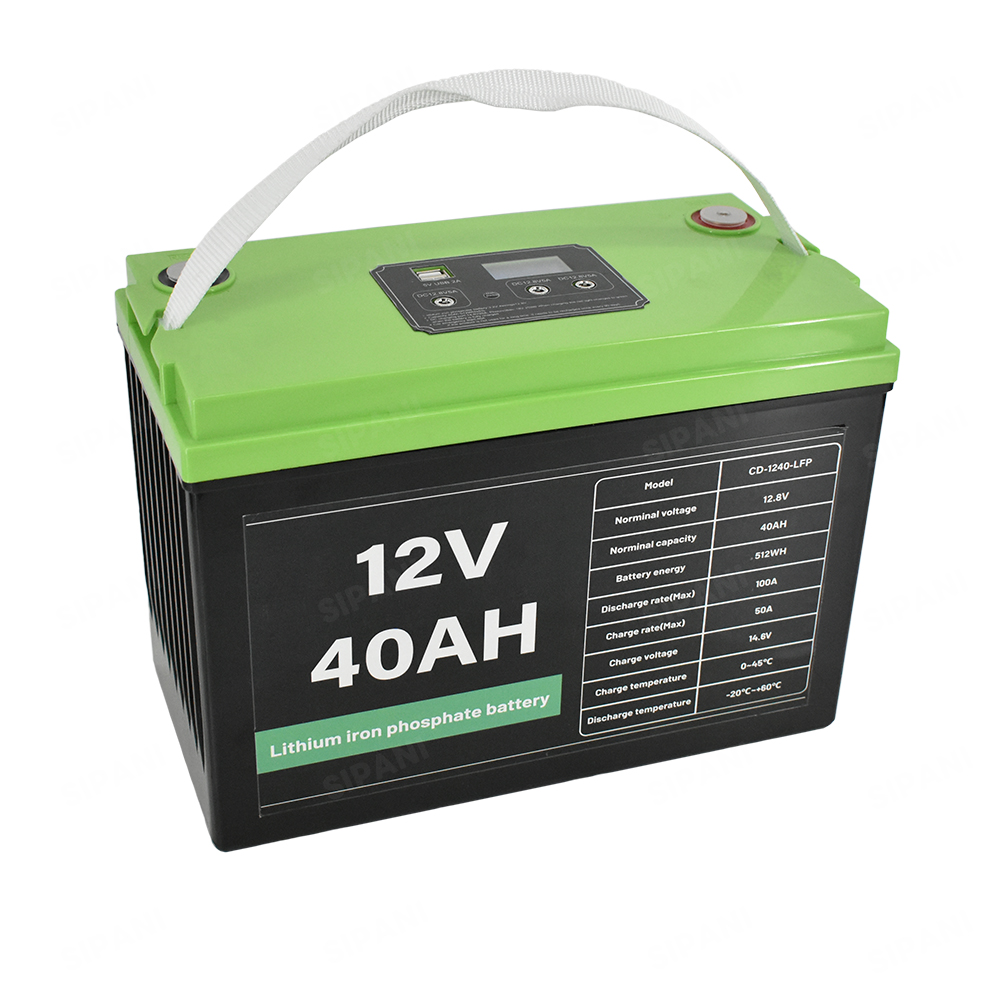 12V 40Ah 100Ah LFP Battery USB DC Output Lithium Iron Phosphate Battery LiFePO4