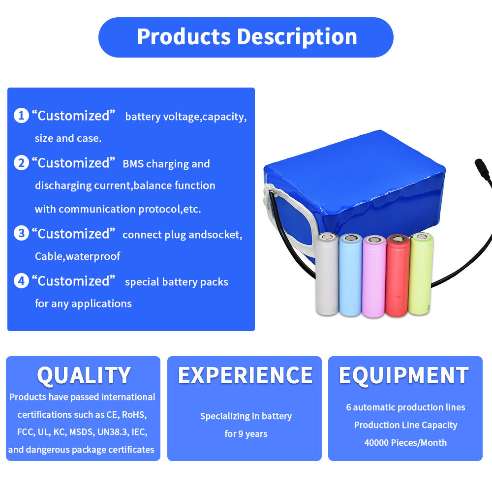 18650 7.4v 14.8v 2000mah Battery 4s1p Rechargeable Lithium Ion Sweeper Robot Battery Pack