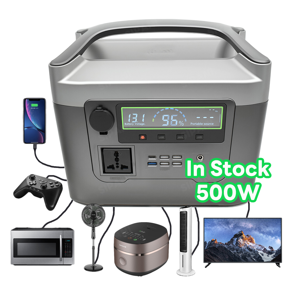 Portable Solar Battery 500w Camping Lifepo4 Home Solar Generator Portable Power Station for Outdoor Emergency Usage