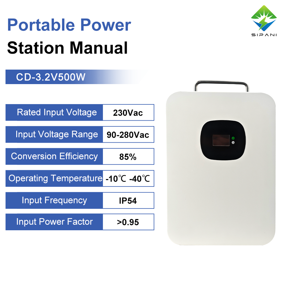 High Efficiency 3.2V 500W Home Use Lithium Iron Phosphate Battery Inverter Lifepo4 Portable Lithium Power Station