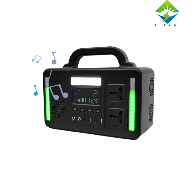 Portable Power Station 300W Power Bank with AC Outlet 216Wh Solar Generator with LED Light Bluetooth Speaker Portable Generators Battery Backup Power Supply for Outdoor Camping Travel Emergency